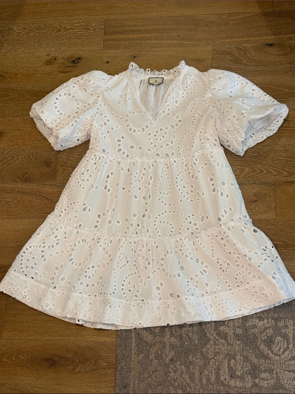 Tuckernuck X Cameran Eubanks Wimberly White Eyelet  Palmer Dress Size L